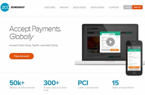 2checkout global payment gateway extension