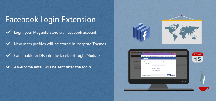 magento 2 facebook login extension development