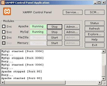 start xampp lite server 1