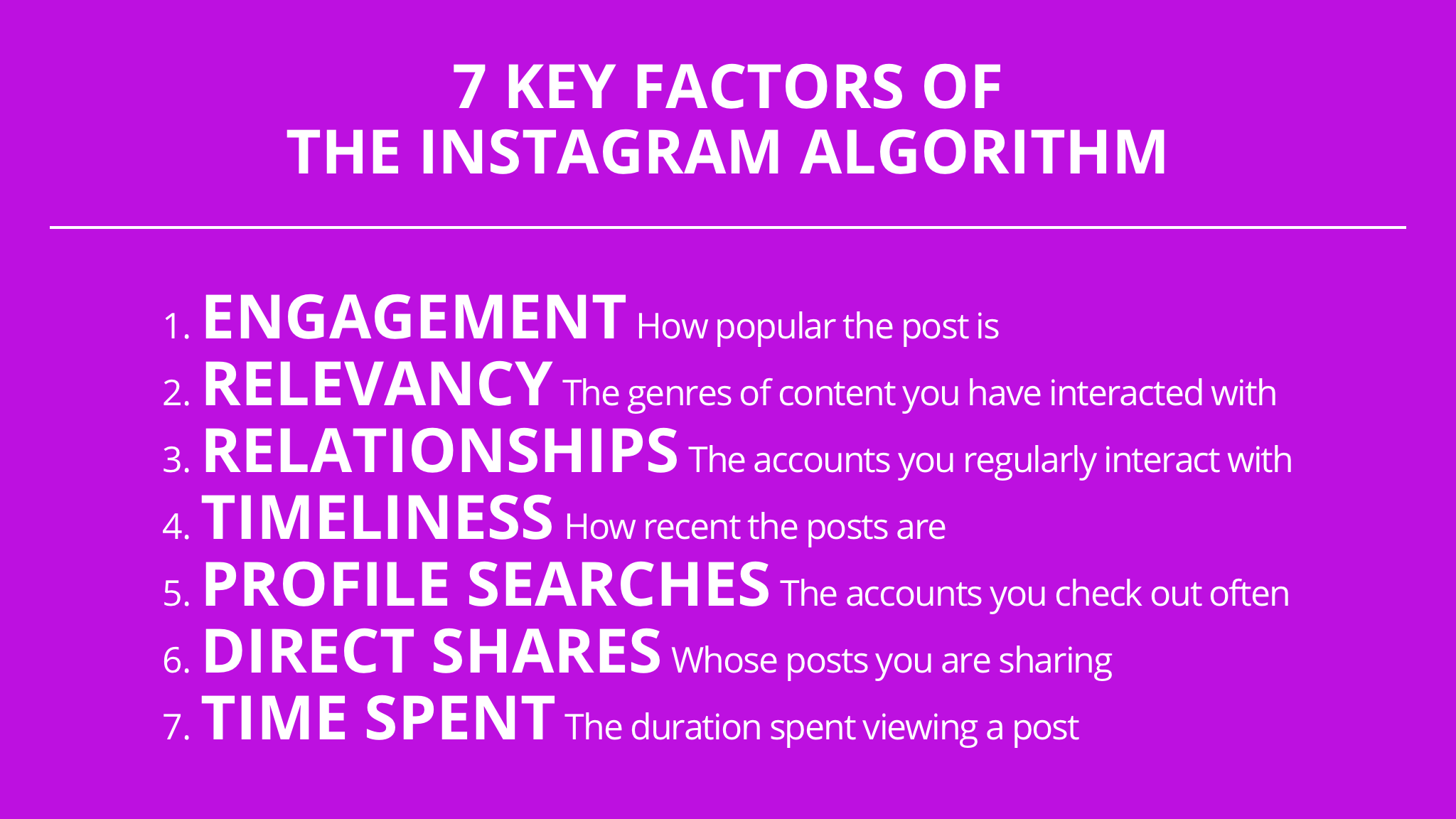 the key factors of instagram algorithm