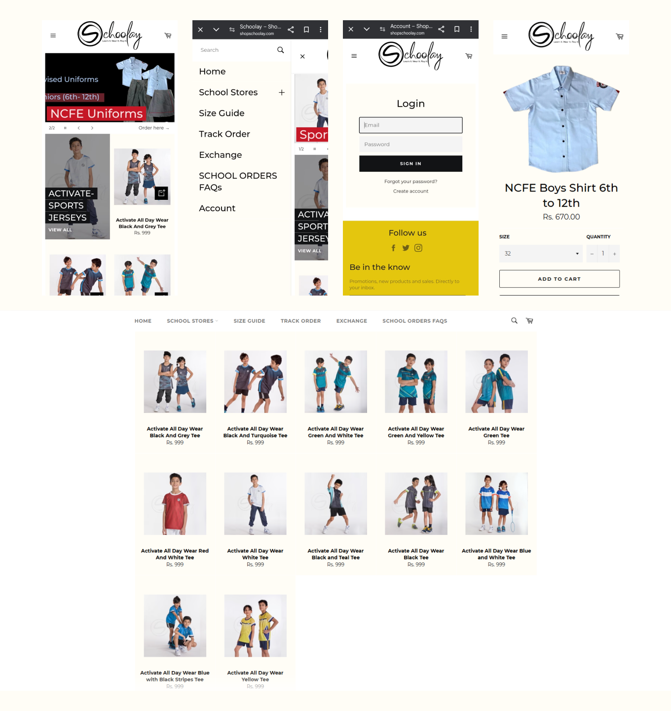 Schoolay website screenshots