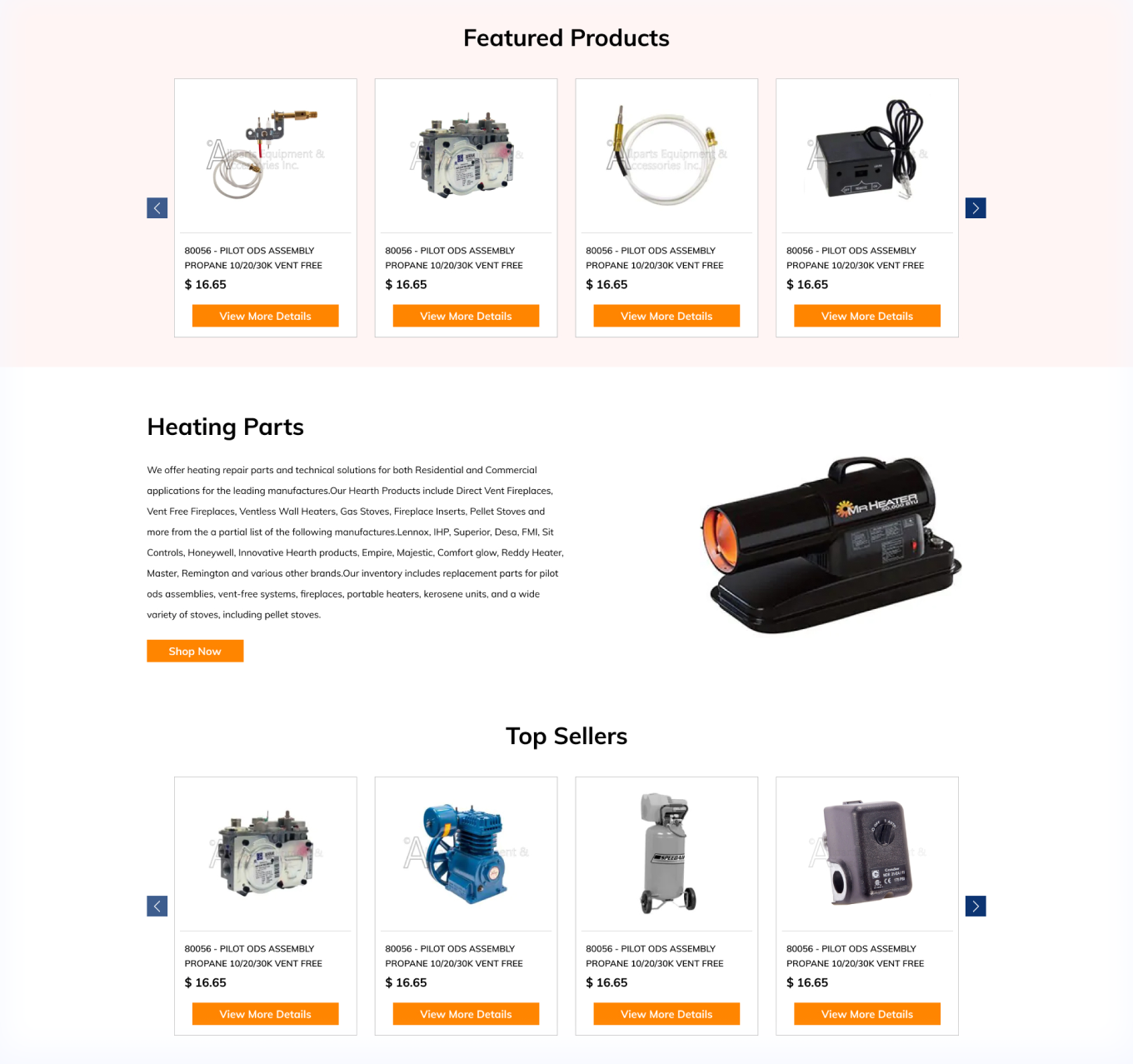 Allparts project requirements