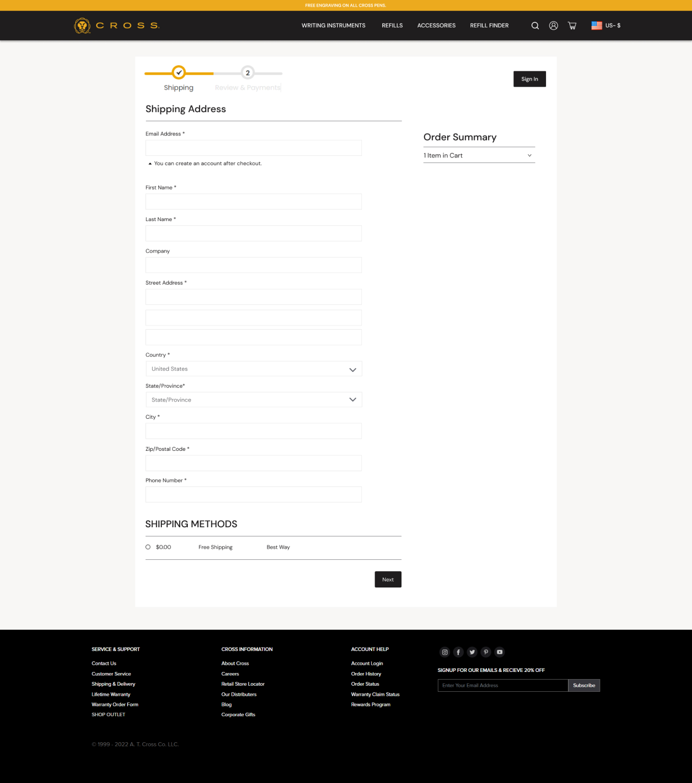 Cross website screenshots